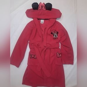 Disney | Minnie Mouse Hooded Robe/House Coat Red Size 6